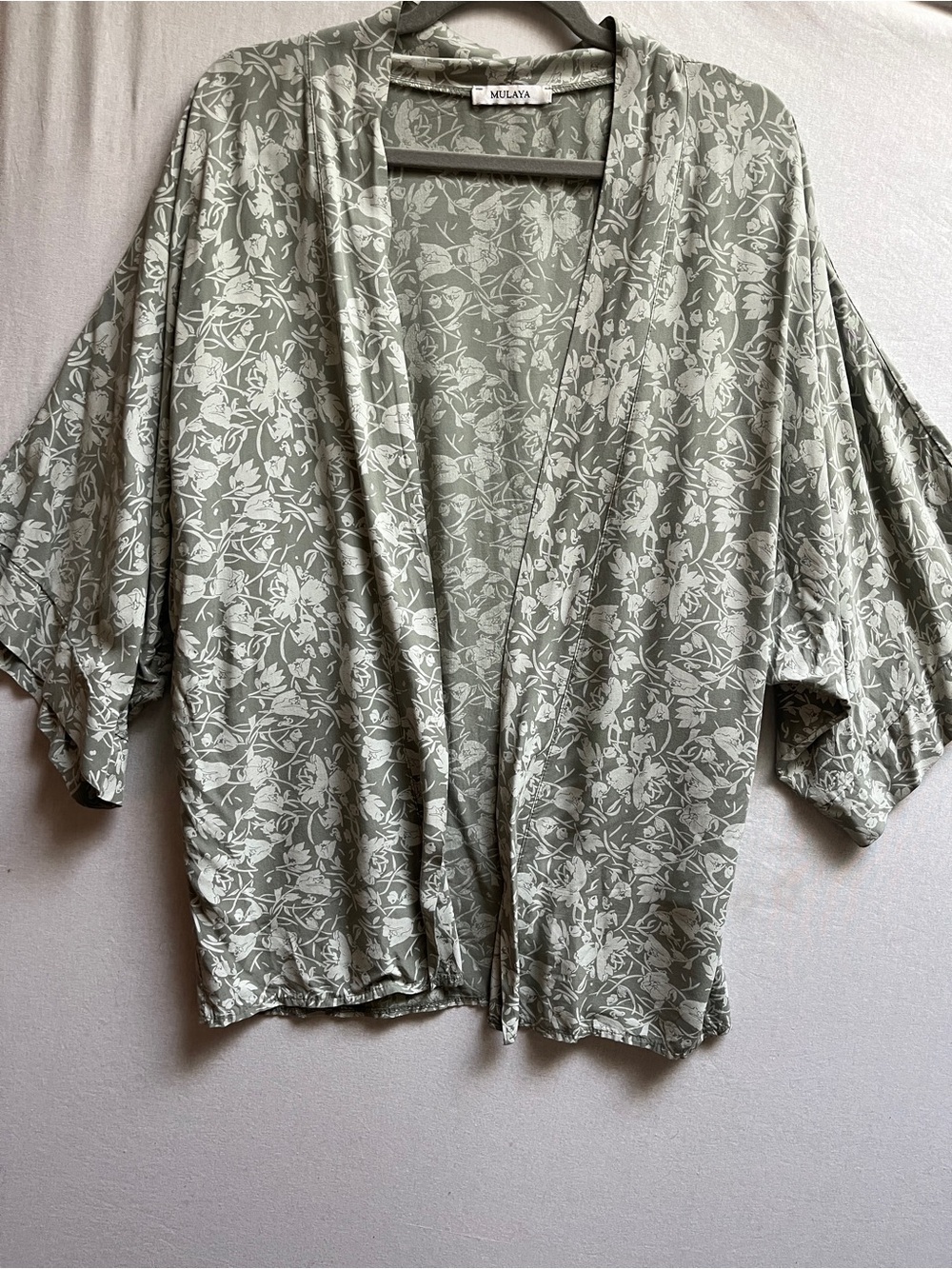 MULAYA Made in Italy Floral Viscose Open Front Kimono